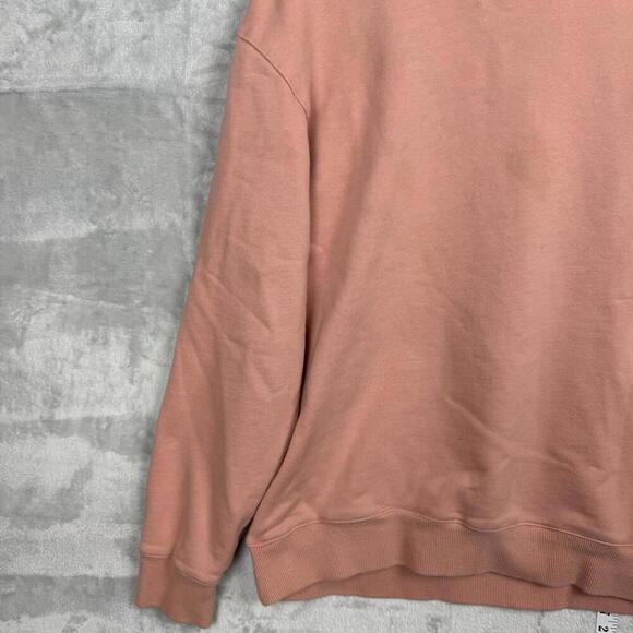 Nike Pink Crewneck Sweatshirt Multi Swoosh Embroidery Women Sz Medium Y2K Casual - Picture 3 of 8